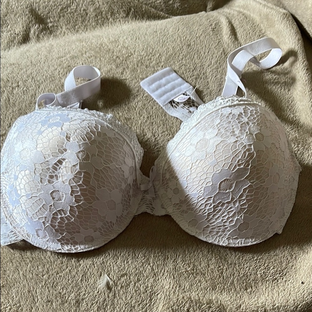 Elegant White Lace Bra